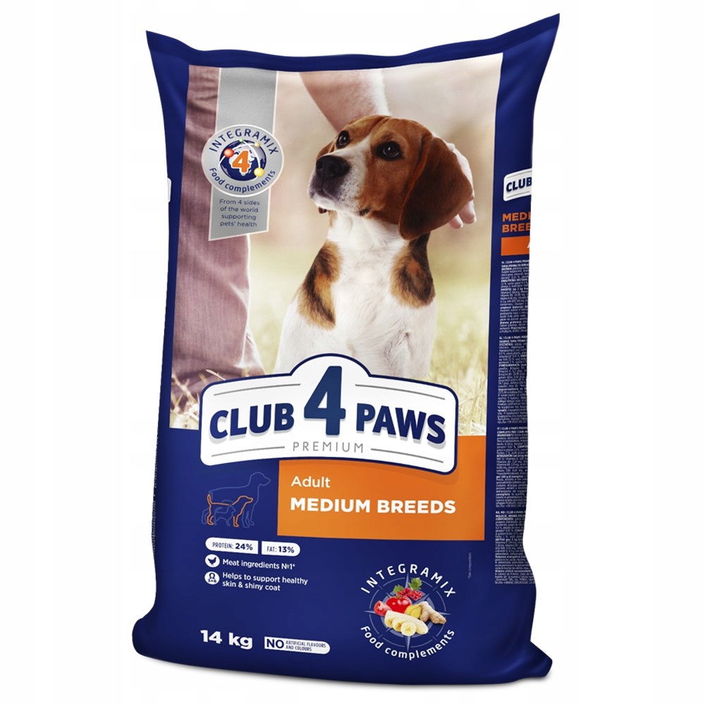 Levně Club 4 Paws Premium suché krmivo pro psy středních plemen – kuře a rýže 14 kg