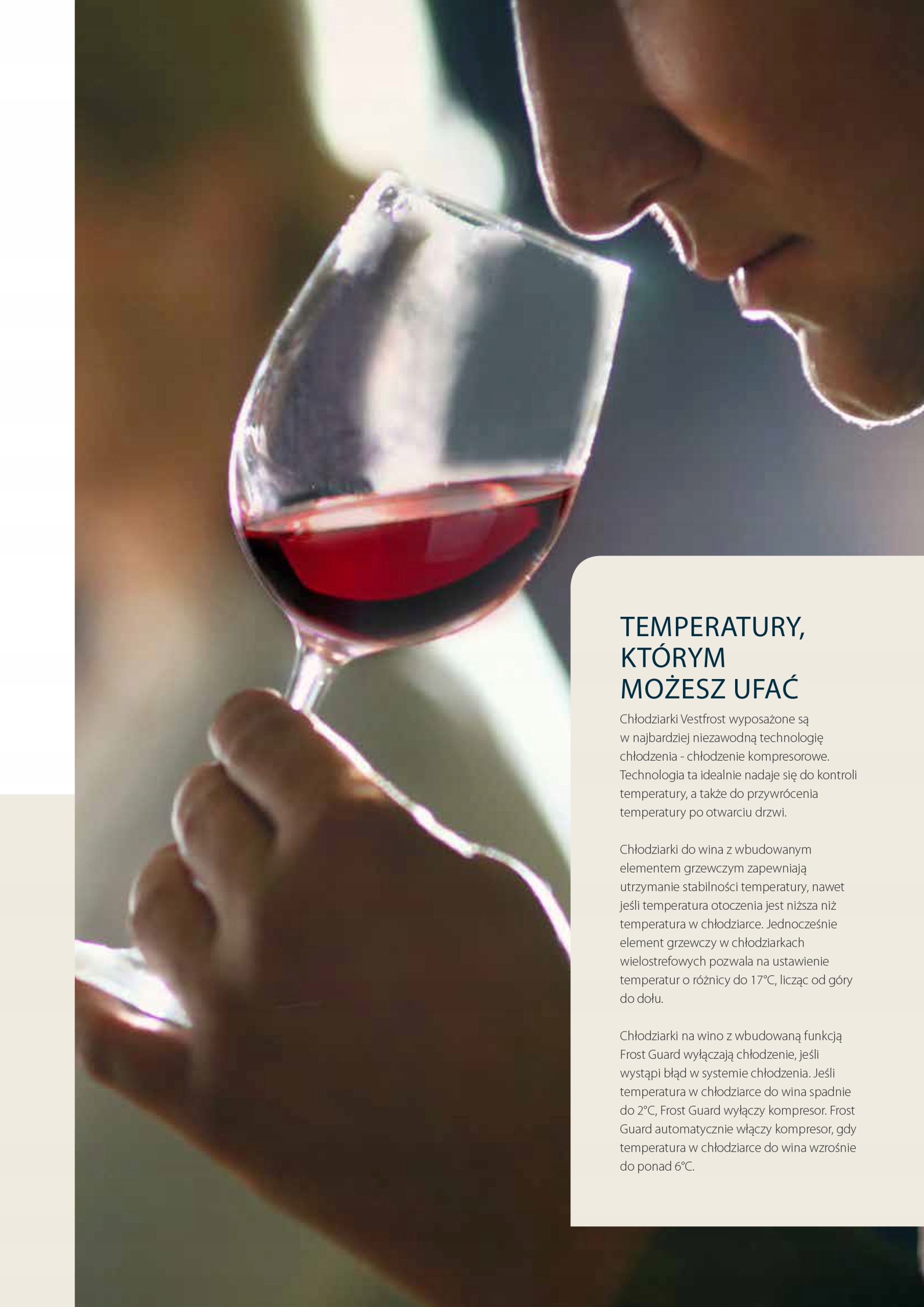 VESTFROST WFG 45 DWUSTREFOWA CHŁODZIARKA DO WINA++ Liczba stref temperatur 2