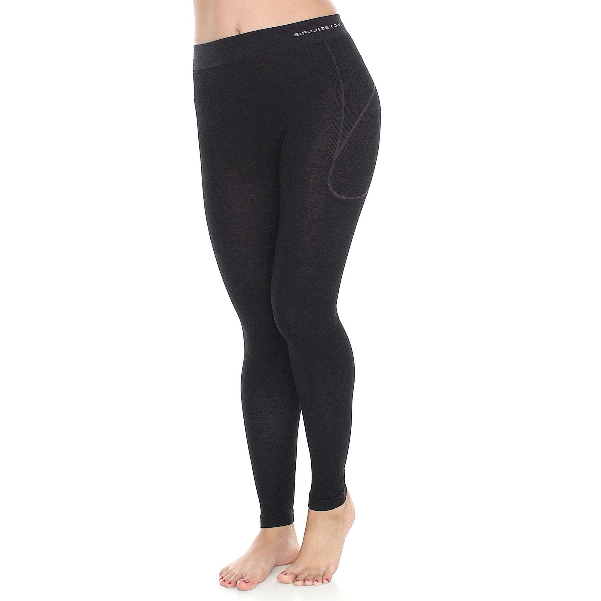 Spodnie damskie Brubeck Active Wool Legginsy termoaktywne Wełna Merino S