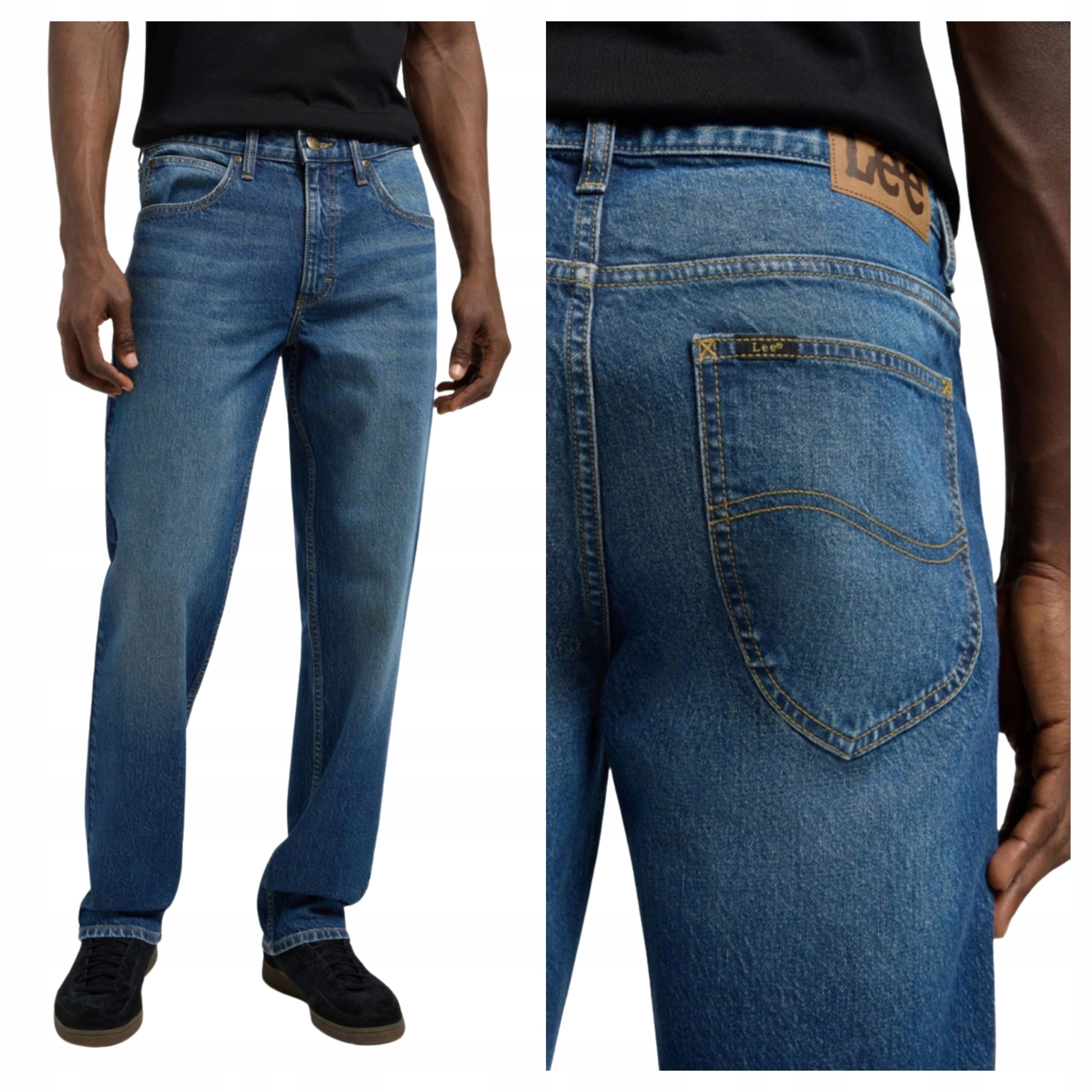 Pánské kalhoty Lee West Deacon Modré džíny Slim Straight W32 L34
