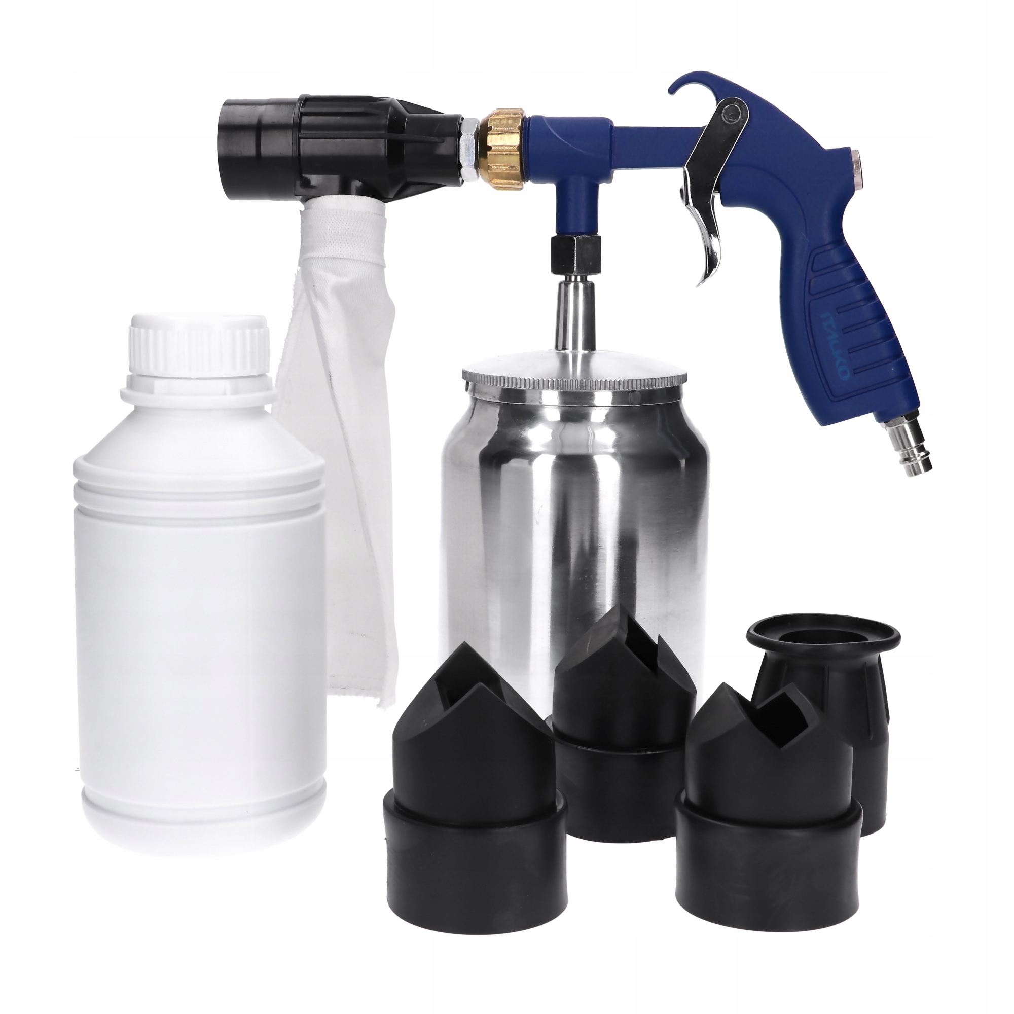 PIASKARKA PISTOLET DO PIASKOWANIA Z ODZYSKIEM ZBIORNIK 2L ŚCIERNIWO