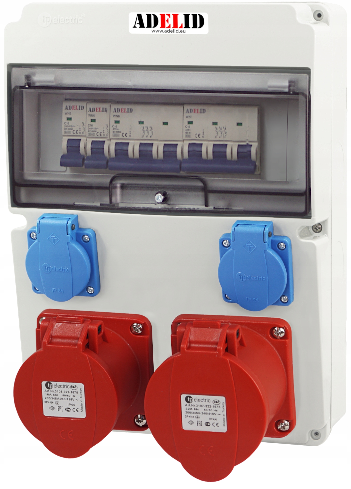 

Rozdzielnica Budowlana Zabezpieczona 2X16A 4P 230V