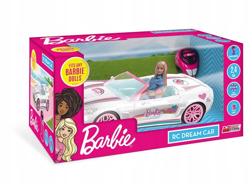 Barbie Biały Kabriolet Auto Zdalnie Sterowane Samochód RC Model kabriolet