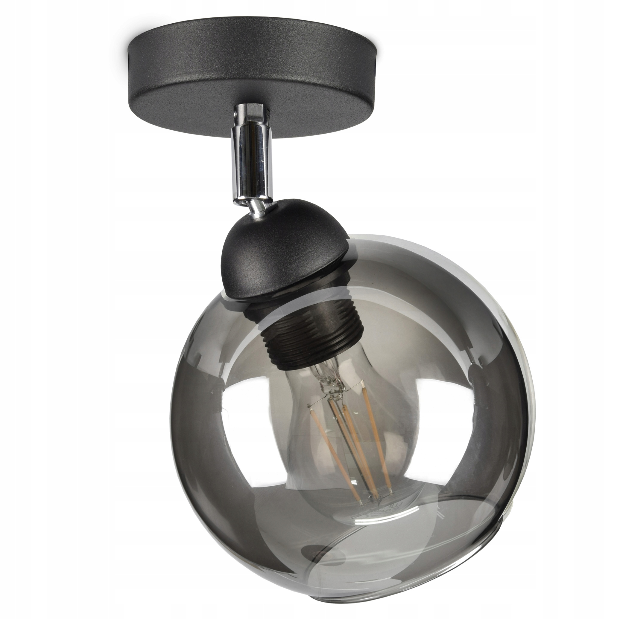 

Szklana Lampa Plafon Sufitowa Żyrandol Kula Led