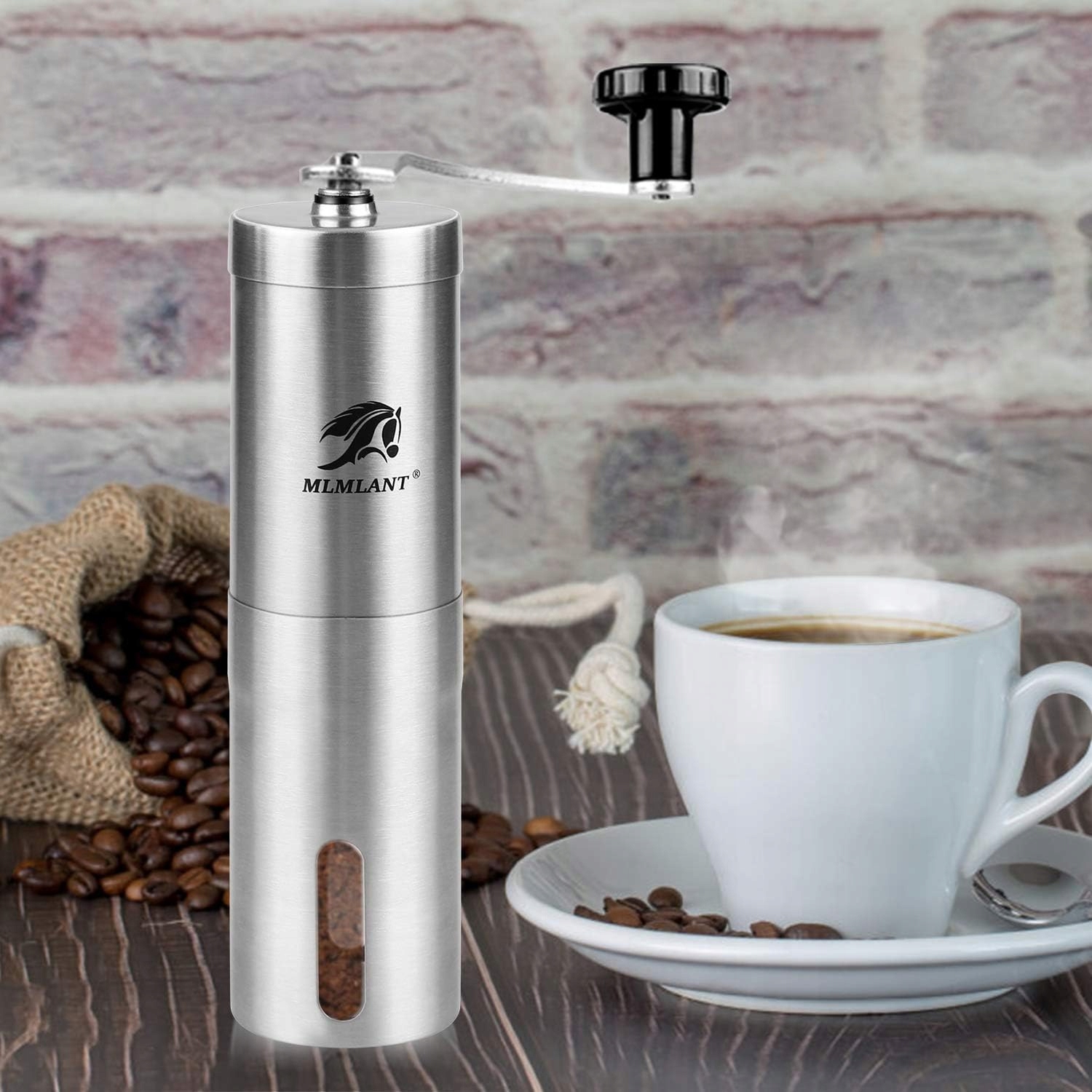 Mlmlant Pohodlný mlýnek na kávu a pepř Ruční keramický mlýnek na kávu Espresso