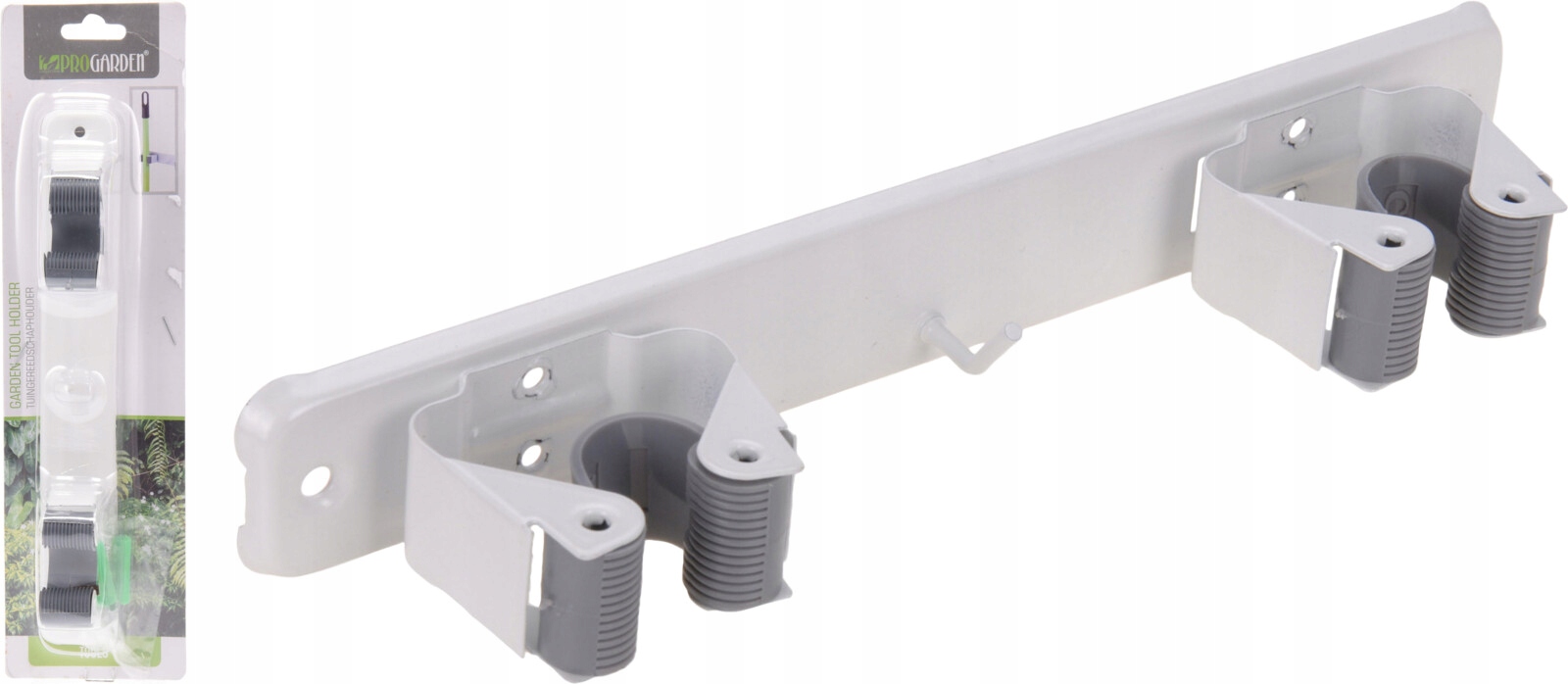 UCHWYT PODWÓJNY WIESZAK NA ŚCIANĘ NA NARZĘDZIA OGRODOWE