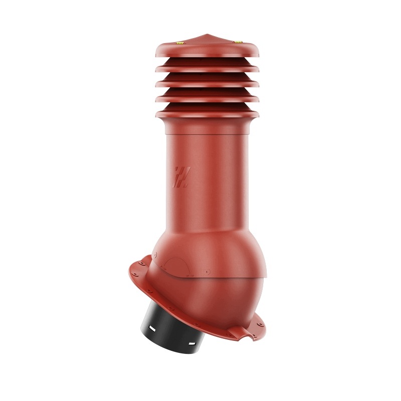 Vetrací krb HiVent pre plechovú krytinu, profil M fi 150 mm, červený