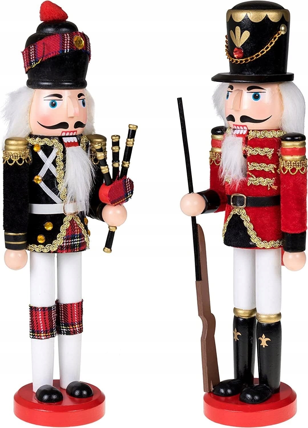 Vánoční Figurky Luskáček 2 Ks 30 CM Dudy A Pistole