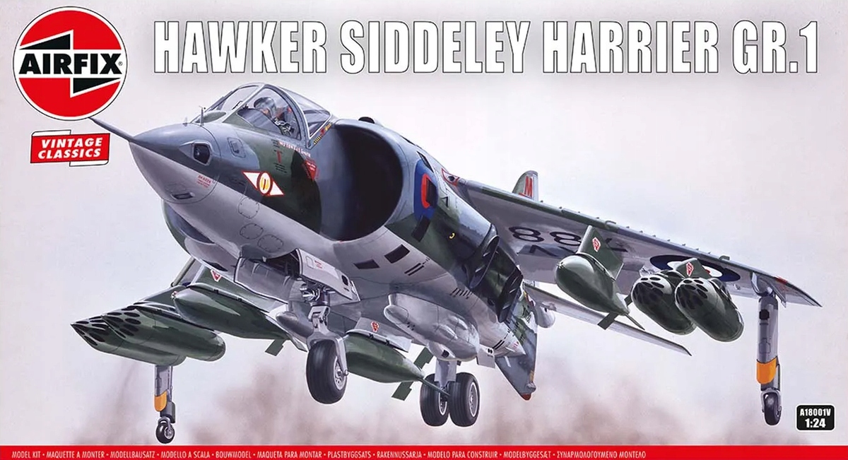 Hawker Siddeley Harrier GR.1 Vintage Classic Airfix A18001V měřítko 1/24