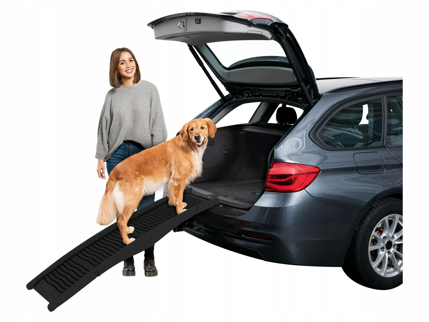 Levně Automobilová pro psa skládací do auta 150 cm 40 kg Protiskluzová