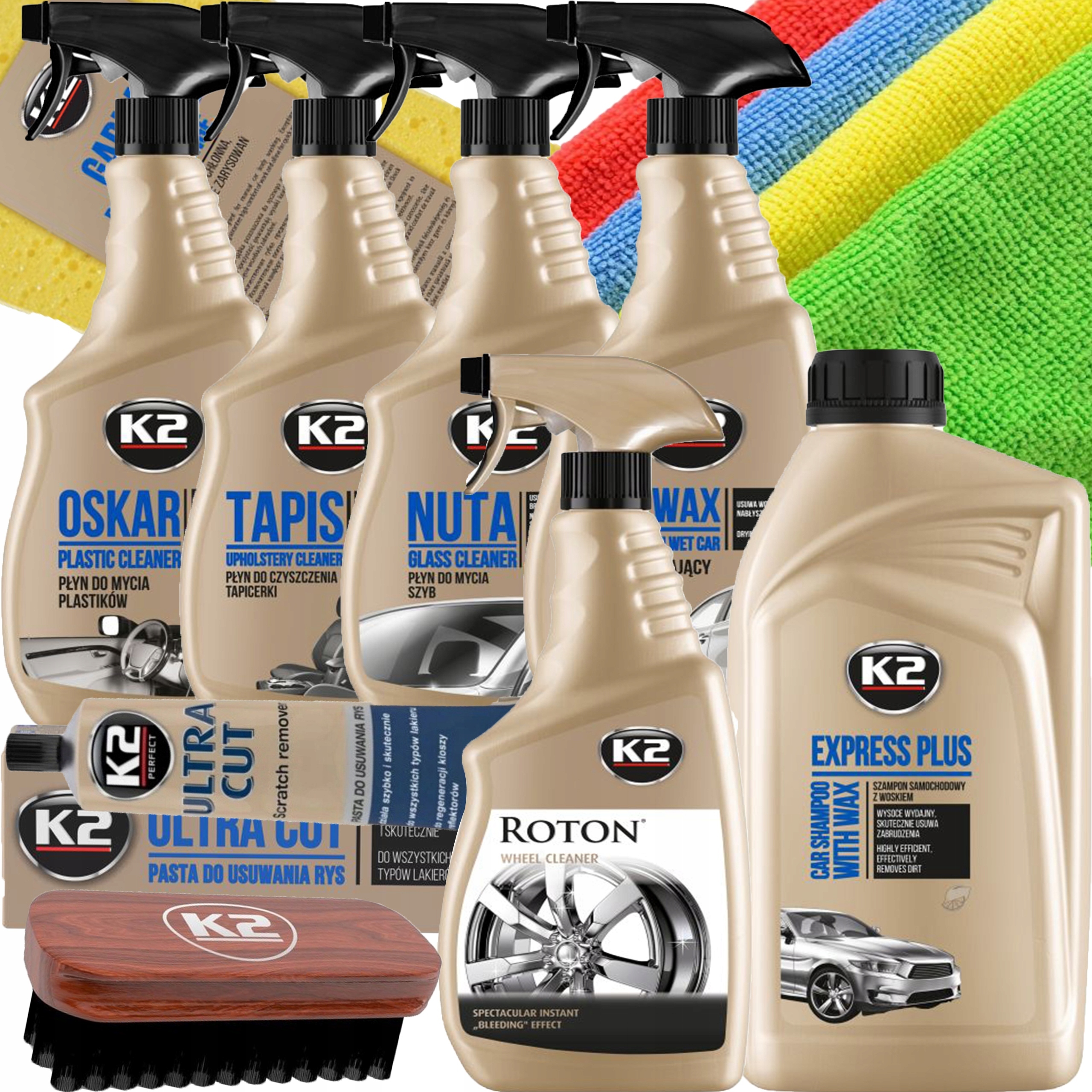 K2 Velká Sada Kosmetických Přípravků Pro Péči O Mytí Auta Kokpitu Ráfků