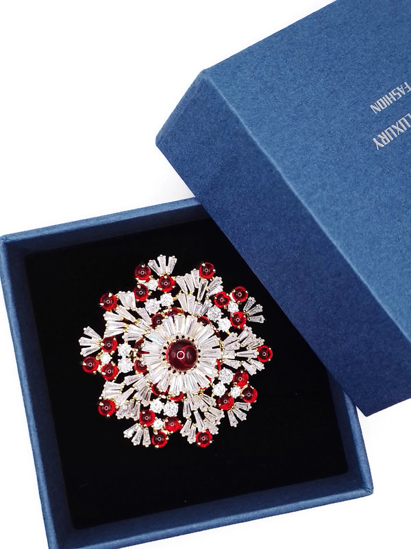 Luxusní Brož Zlatý Vánoční Přívěsek 14K Gp Krabička Jako Dárek