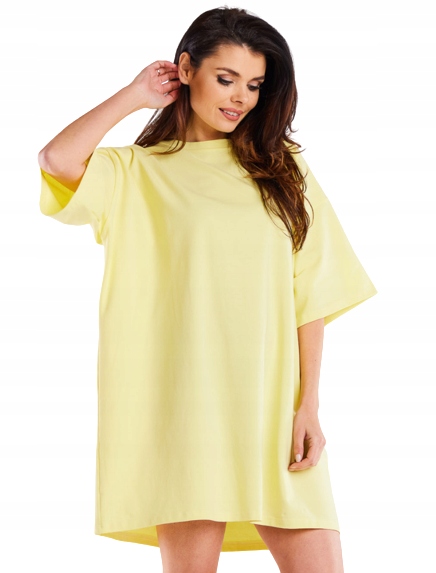 Volná tepláková šaty s bavlněnou tunikou