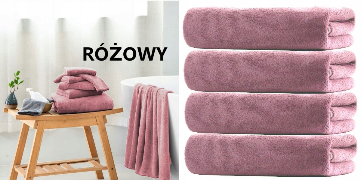 KOMPLET 4X RĘCZNIKÓW Z MIKROFIBRY KĄPIELOWE 70X140 Wymiary ręcznika 70x140cm