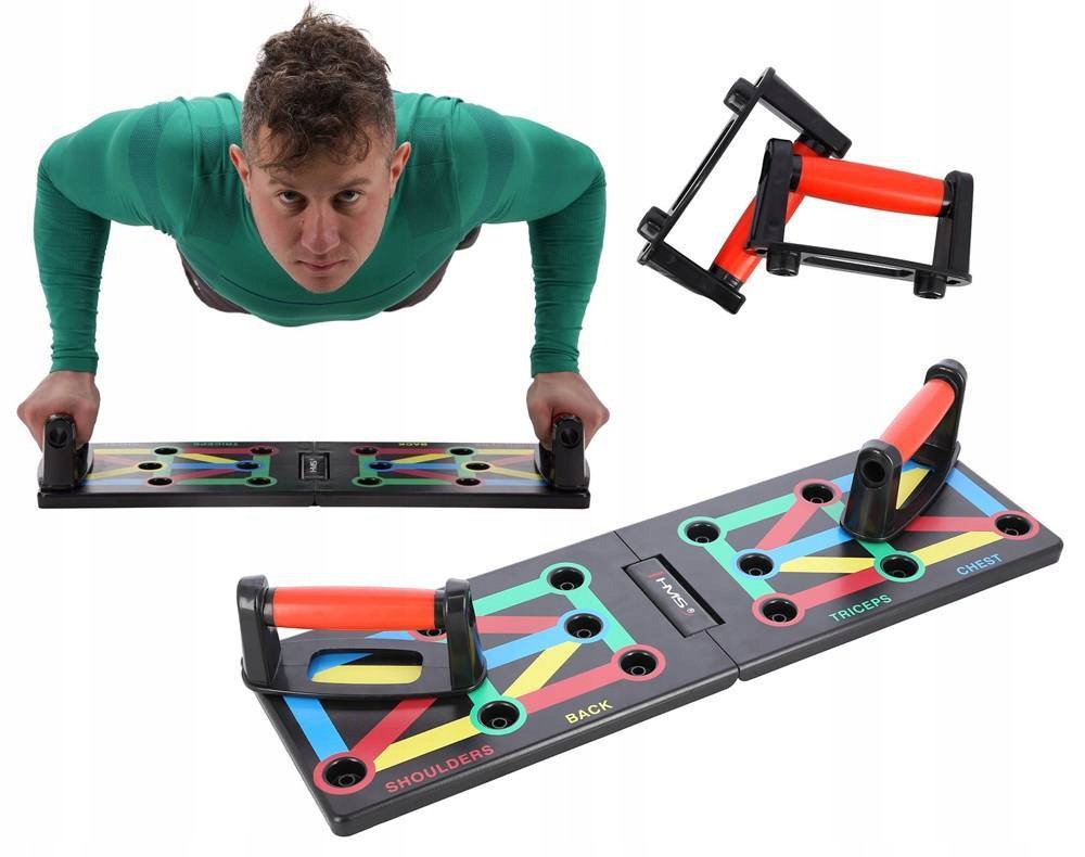 Deska Do Pompek Treningu Siłowego Ćwiczeń Podpórki Push Up Board Hms