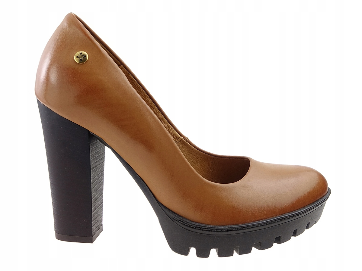 Maciejka czółenka platformy 02629-29 rude New 36