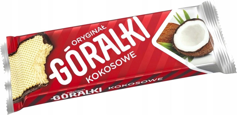 Levně Góralki s kokosovou příchutí Oplatek v polevě s náplní 45g 36 Ks