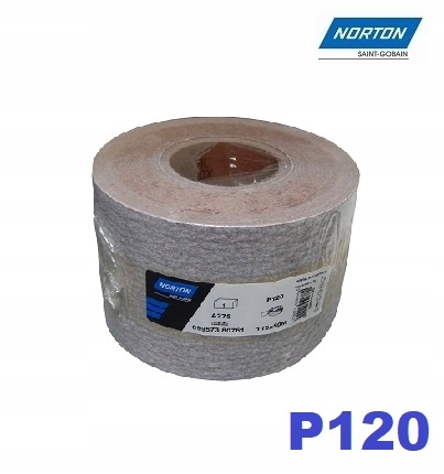 

P120 Norton A275 Papier ścierny rolka 115mmx50m