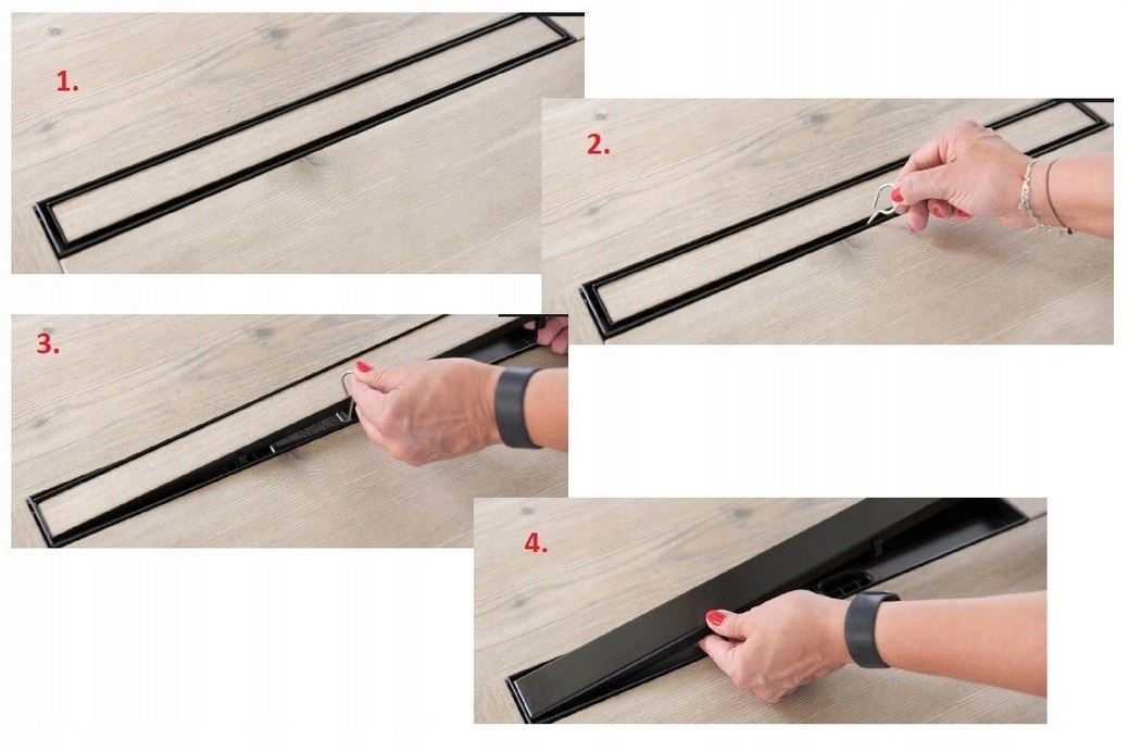 Odpływ Liniowy 60 cm Przyścienny Różowe Złoto Długość 60 cm