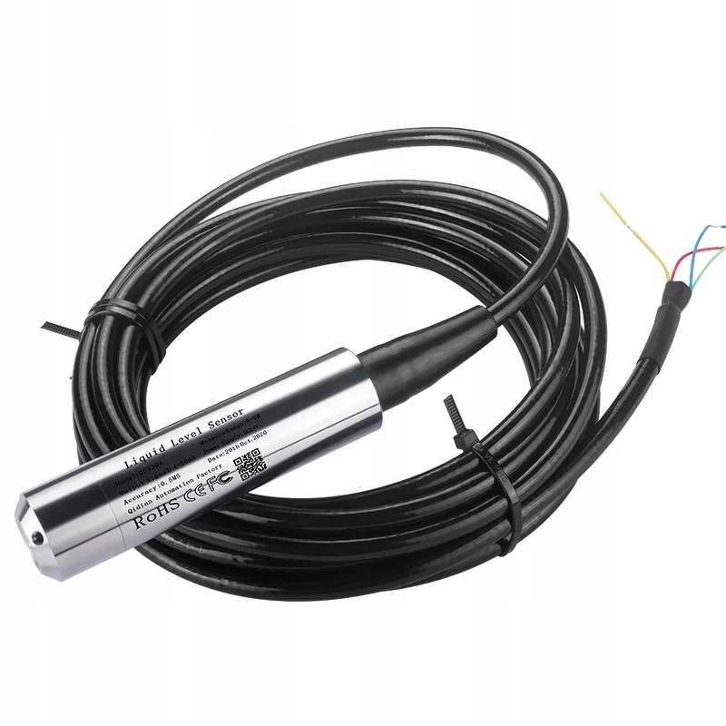 Hydrostatický snímač hladiny vody QDY30A 0-5V kabel 5 m, dosah 2 m