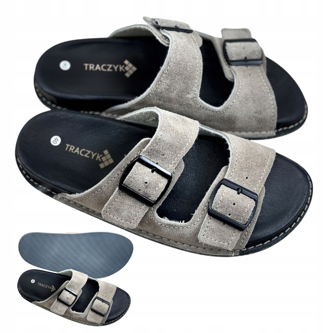 Nazouváky Z Přírodní Kůže, Šedé, nastavitelné, semišové, vel. 39