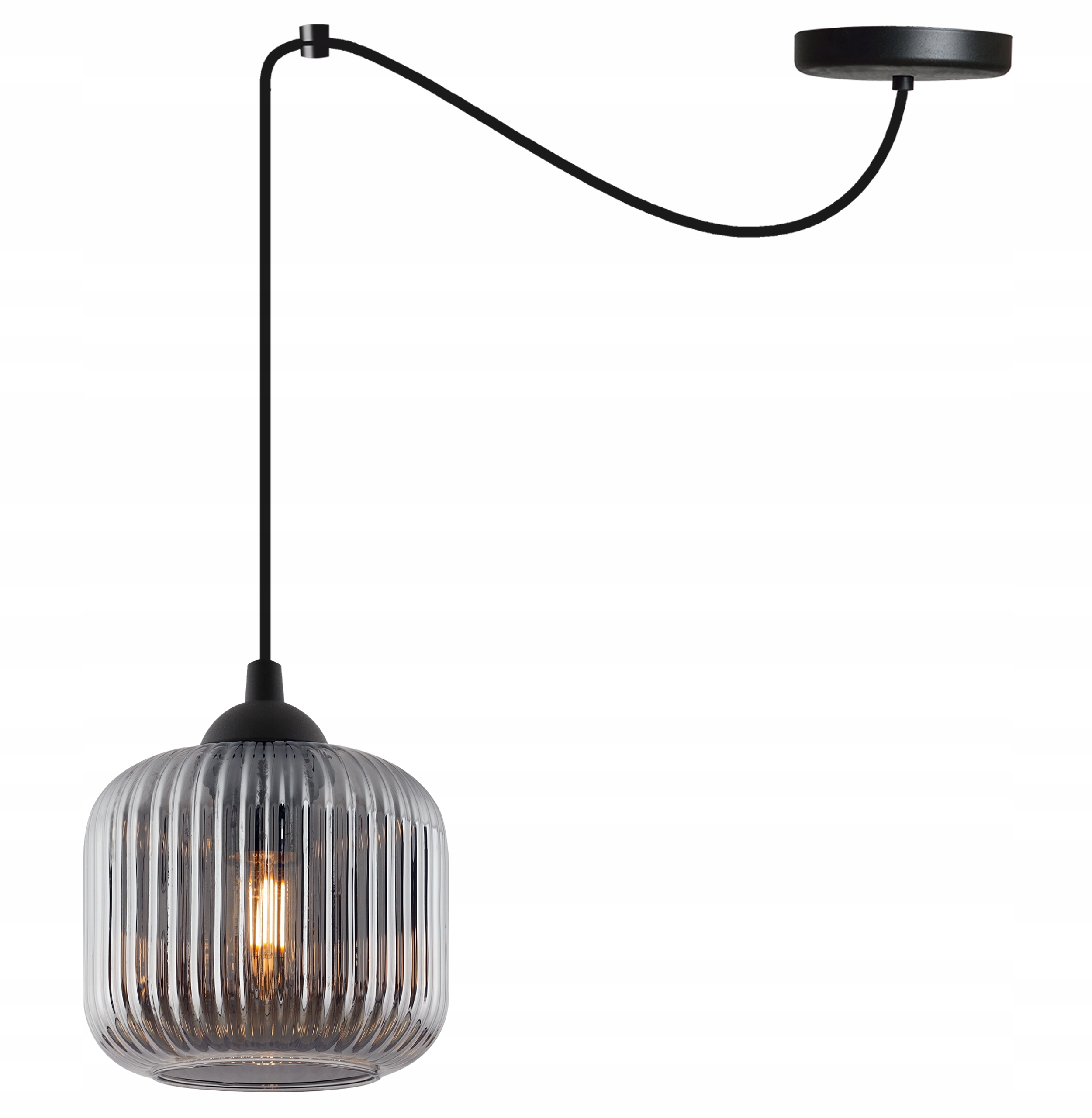 Lampa Wisząca Sufitowa Żyrandol Pająk Grafitowy Walec Do Kuchni Łazienki