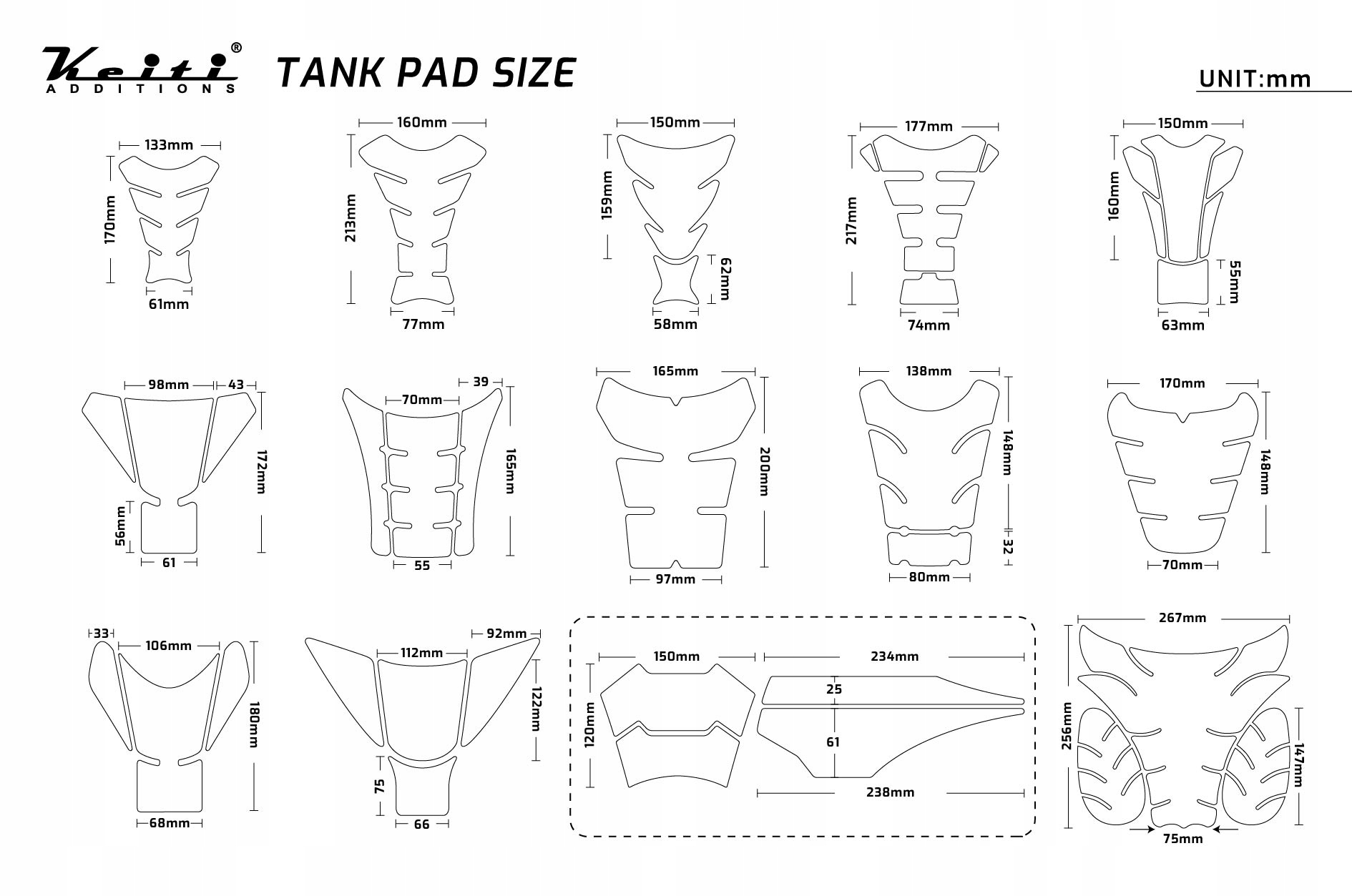 Tank Pad Naklejka na Bak TankPad Keiti KT8430GD Producent Keiti