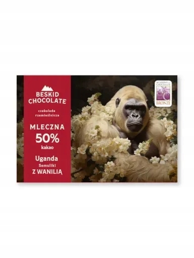 Levně 2x Čokoláda Mléčná 50% Uganda S Vanilkou Beskid Chocolate