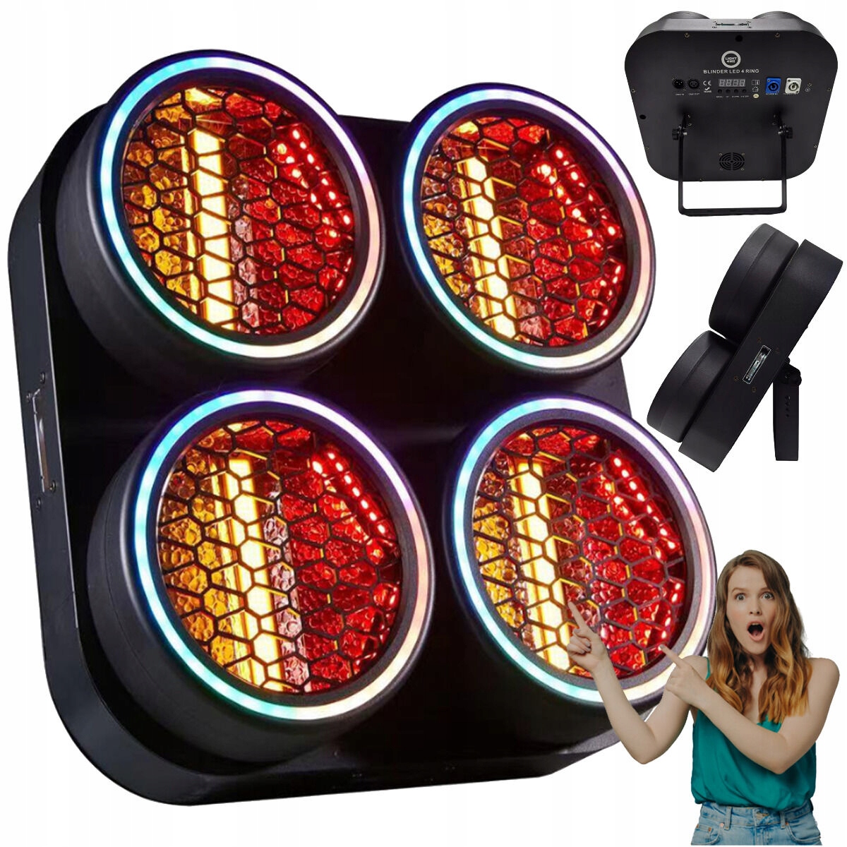 Blinder Led Scénický Osvětlovač Estradový Efekt Ring Rgb LIGHT4ME 4x30W