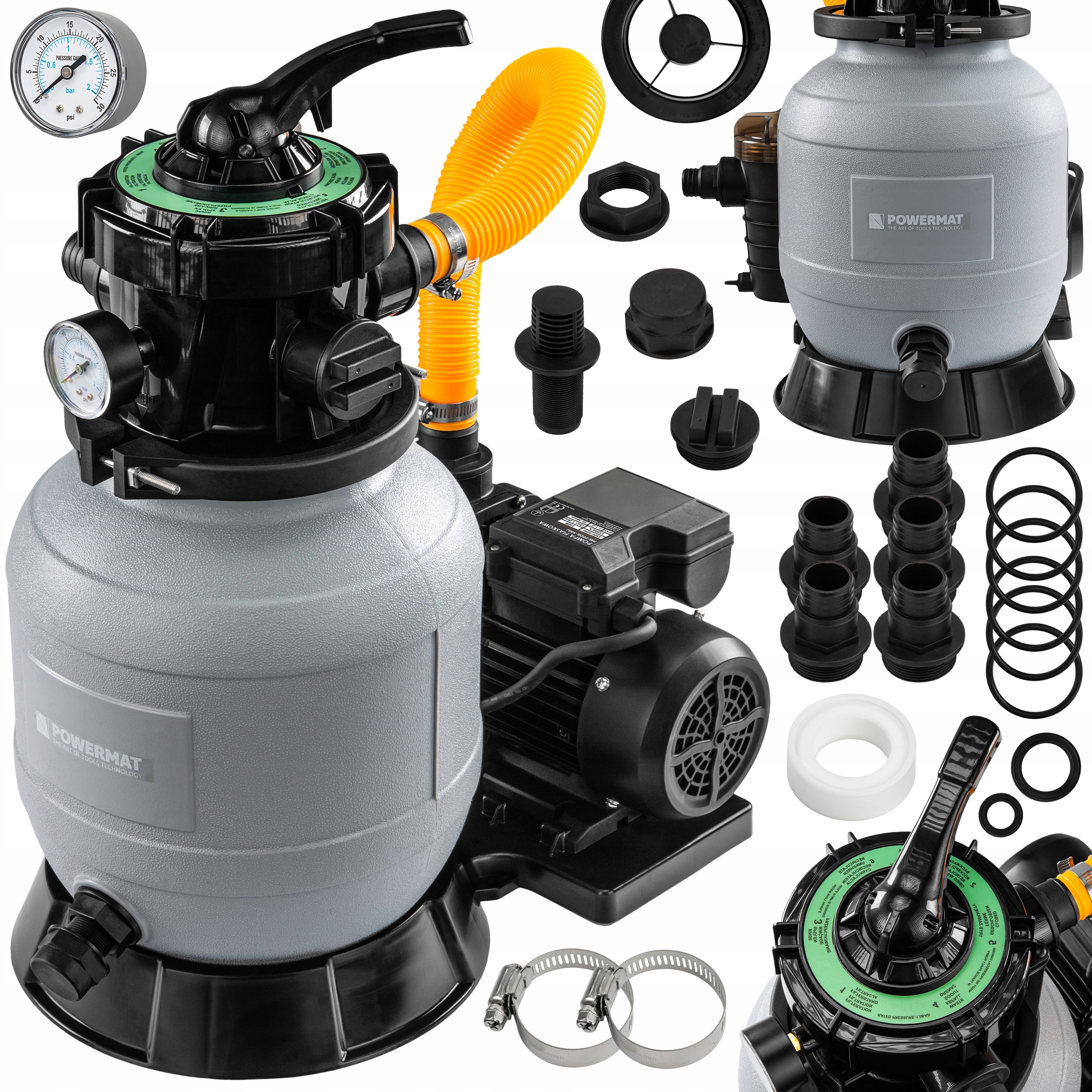 Pompado Basenu Piaskowa 7 Trybów Manometr IPX5 400W 10000 L/h