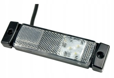 LAMPA OBRYSOWA LED BIAŁA ODBLASK OBRYSÓWKA LAWETA Strona zabudowy przednie lewe przednie prawe