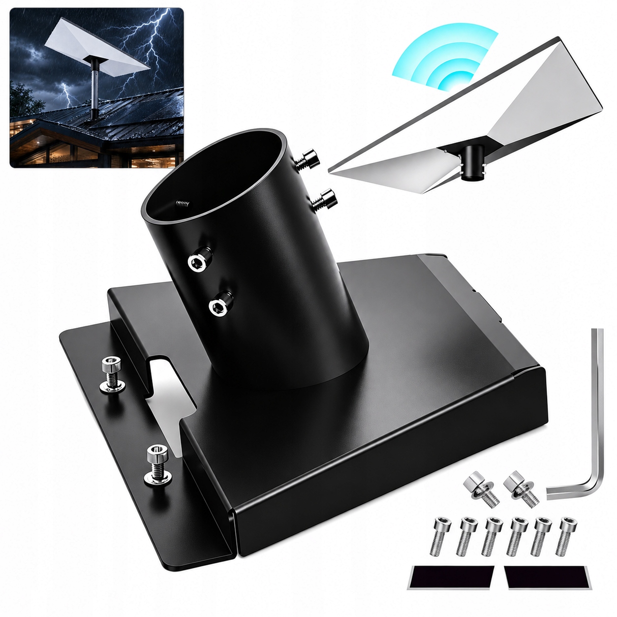 Trubkový adaptér pro anténu Starlink Gen 3 V3 Pipe Mount Držák stožáru Kov
