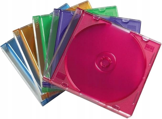 Pudełka na Płyty CD/DVD Slim 25szt. Hama Kolorowe nowe