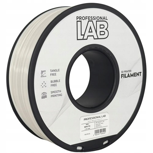Filament Abs biały 1,75mm 1kg Professional Lab