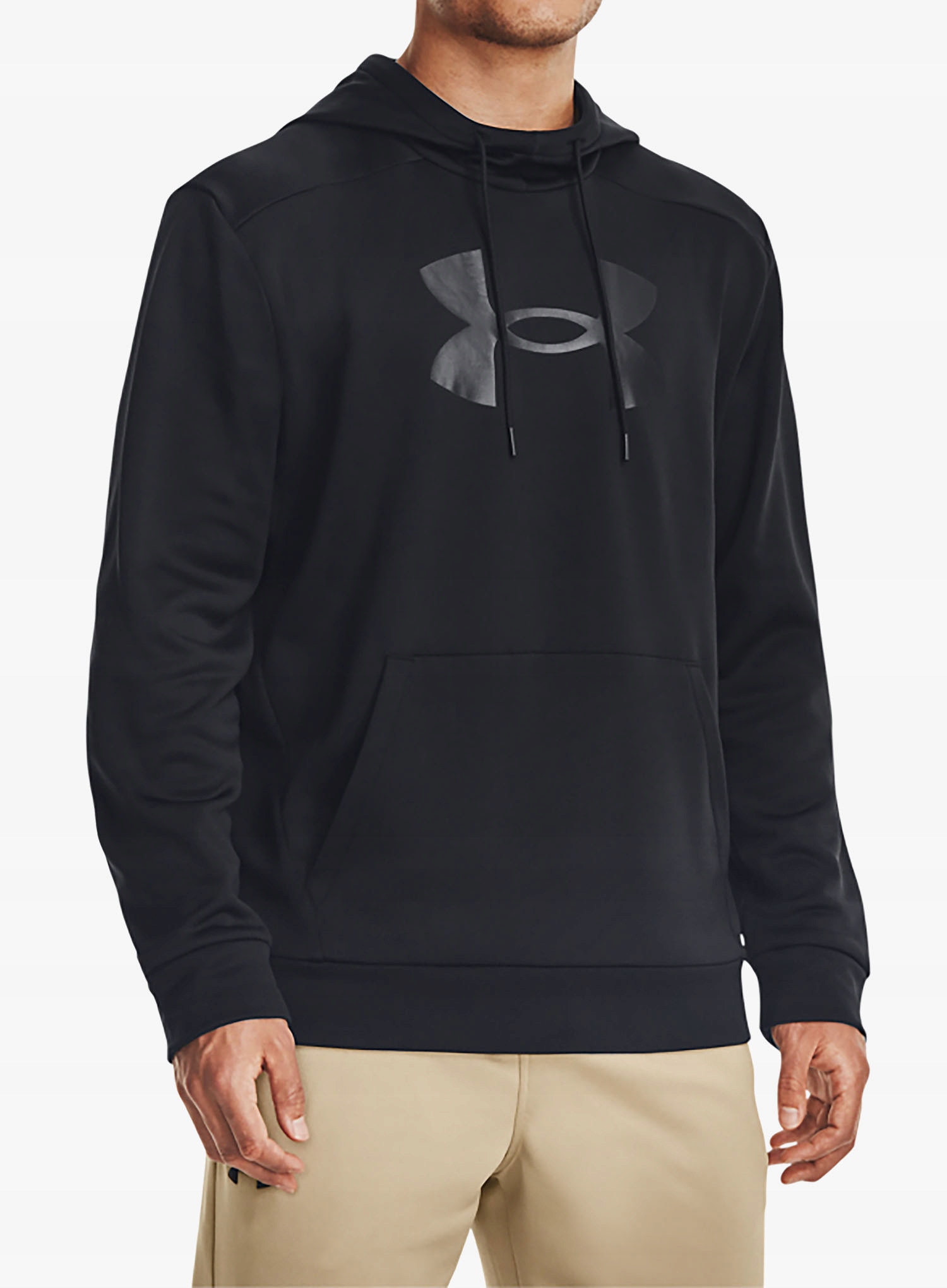 Mikina s kapucí Under Armour Armour Fleece Big Logo Hoodie černá XL