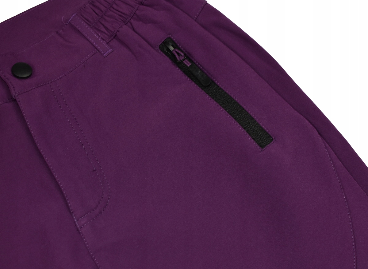 HOLD HANDS Zimowe SPODNIE Ocieplane Softshell Fioletowe - 152/158 Marka Inna marka