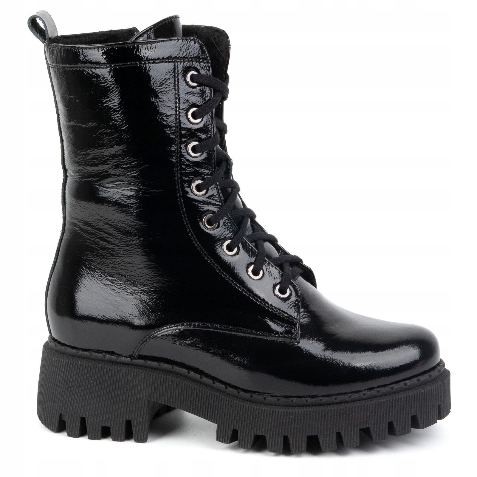 Kotníkové Boty zateplené 401BB černý lak 41