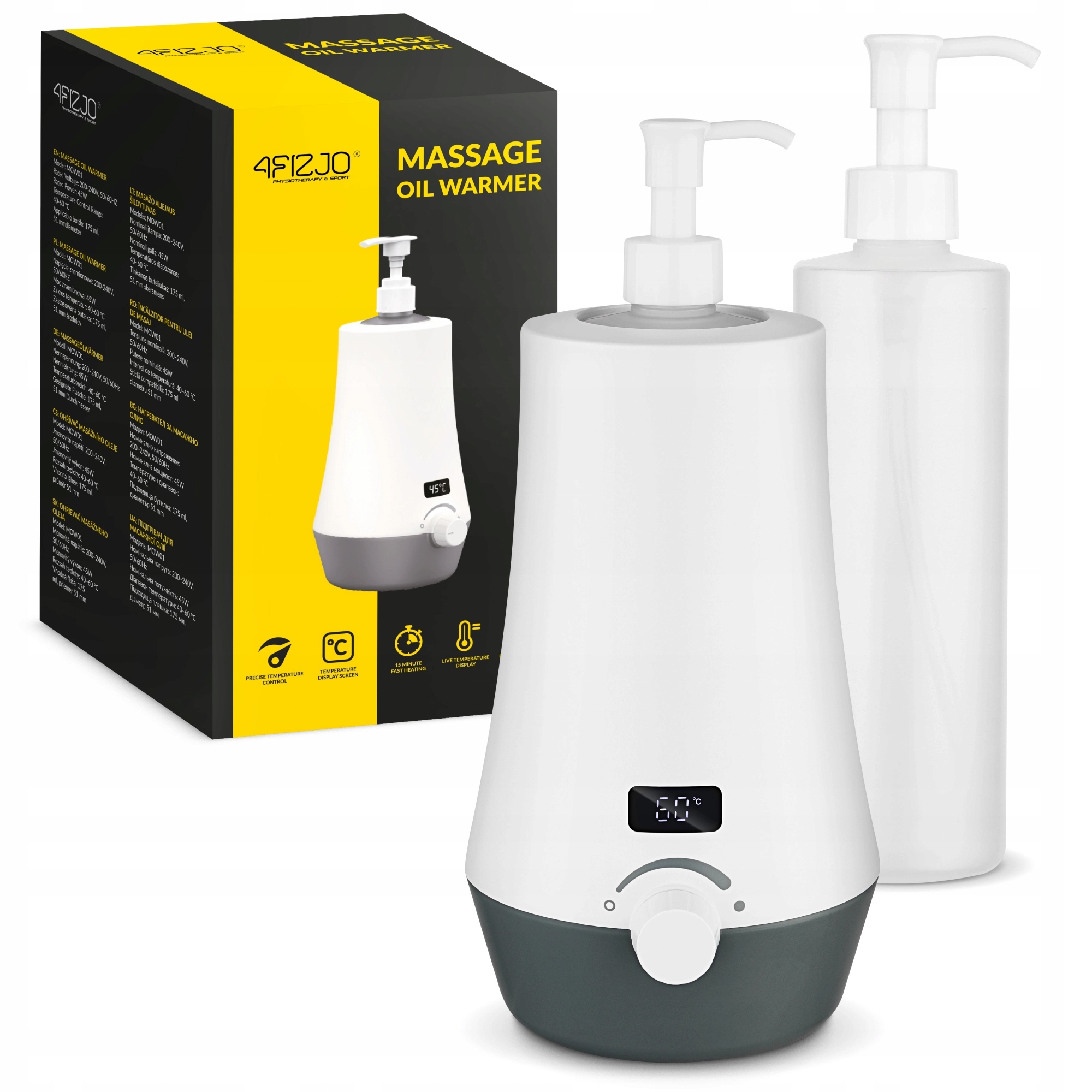 Podgrzewacz do olejków do masażu elektryczny regulacja temperatury 4FIZJO