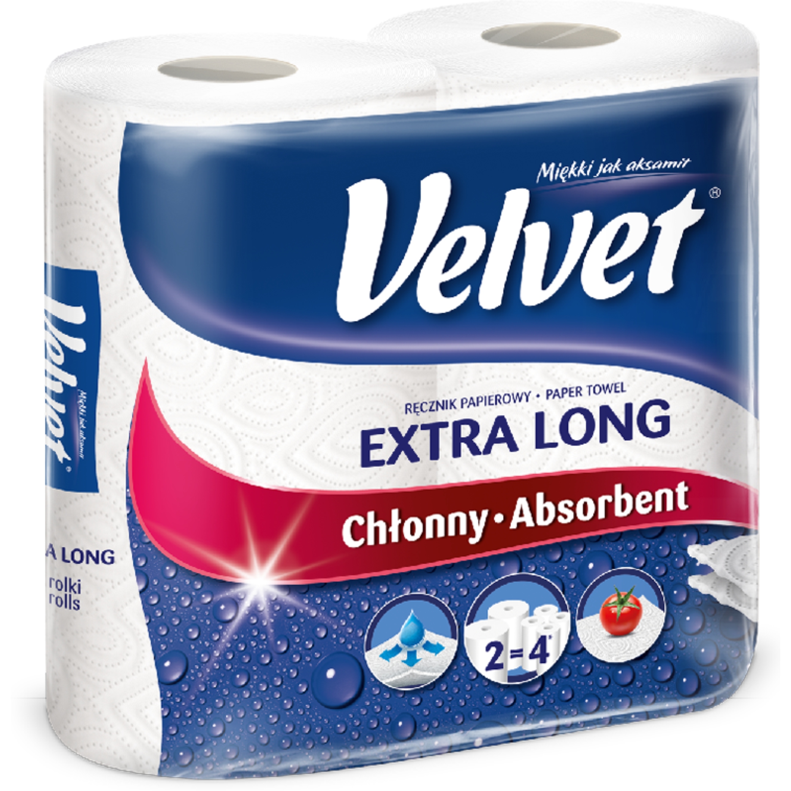 

Ręcznik papierowy Velvet Extra Long 2 Rolki