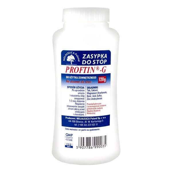 

Proftin-g Zasypka, nadpotliwość, grzybica 120 g