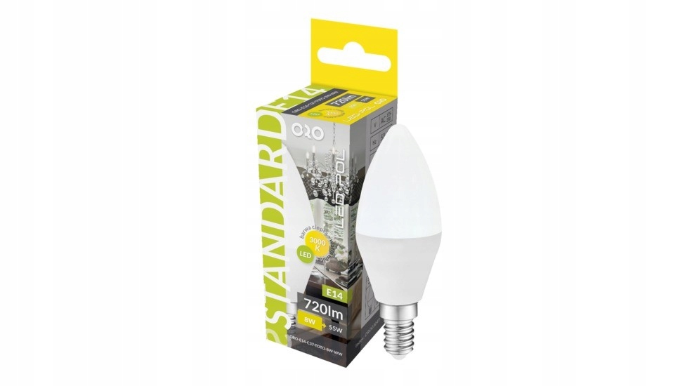 

Żarówka Led E14 8W Ciepła Biała Toto 720lm 3000K