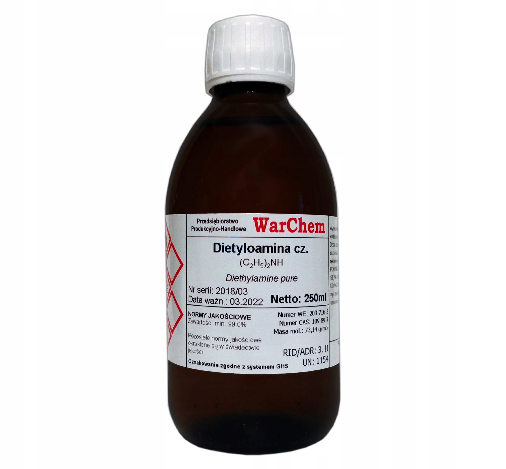 

Dietyloamina czysta 250ml Warchem