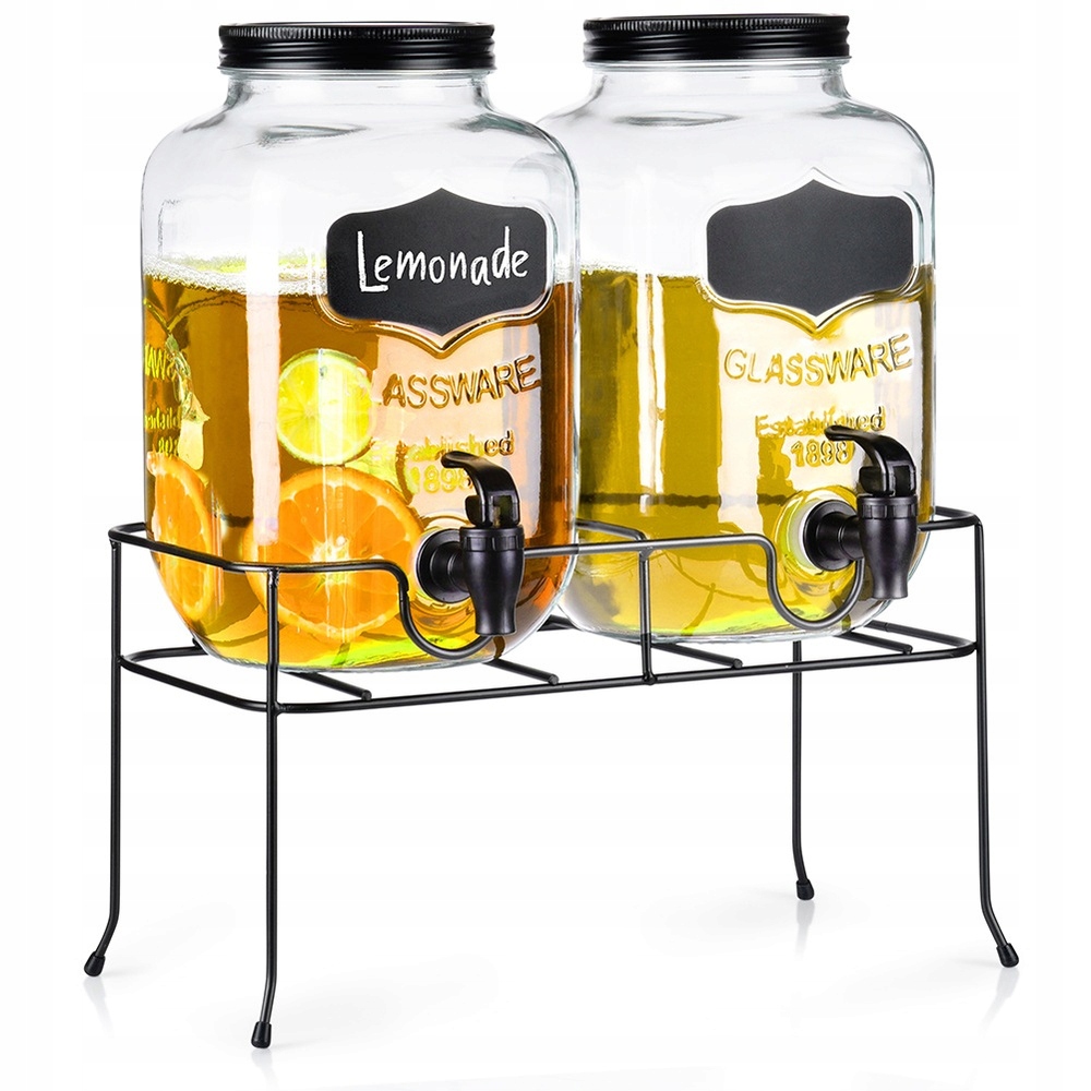 Sada Nádob S Kohoutkem A Stojanem 2X4 L, Dávkovač Nápojů, 3 El.