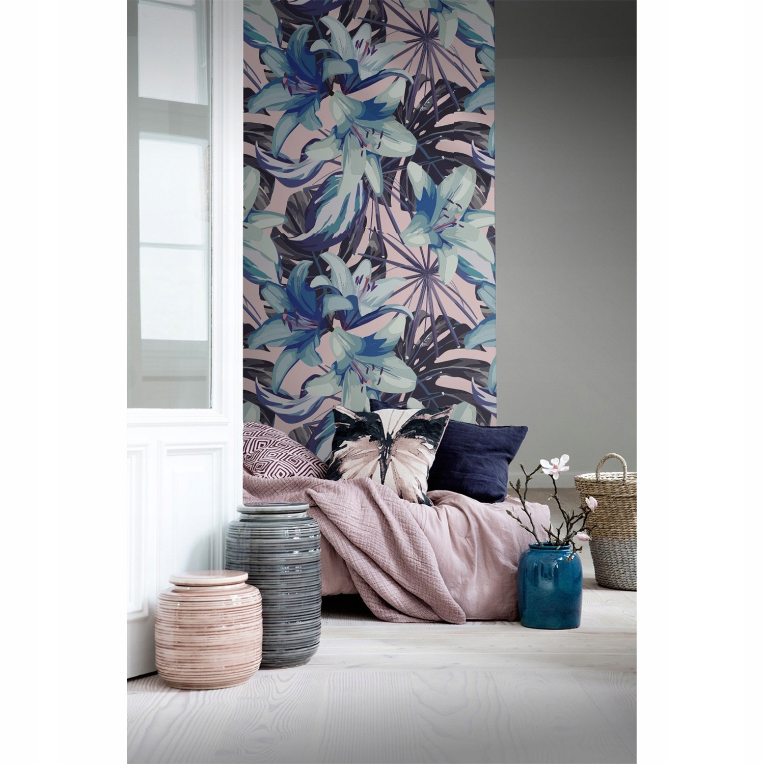 

Tapeta flizelina Niebieska lilia 254x184 cm + klej
