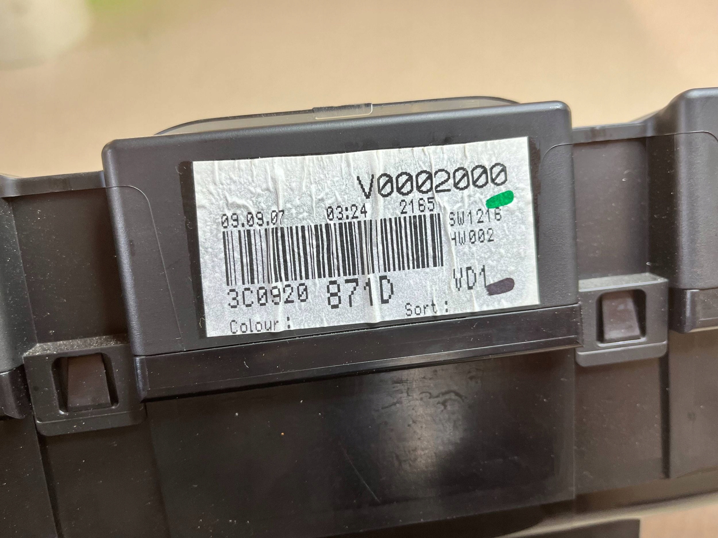 dials Volkswagen Passat Alltrack 3C0920871DX