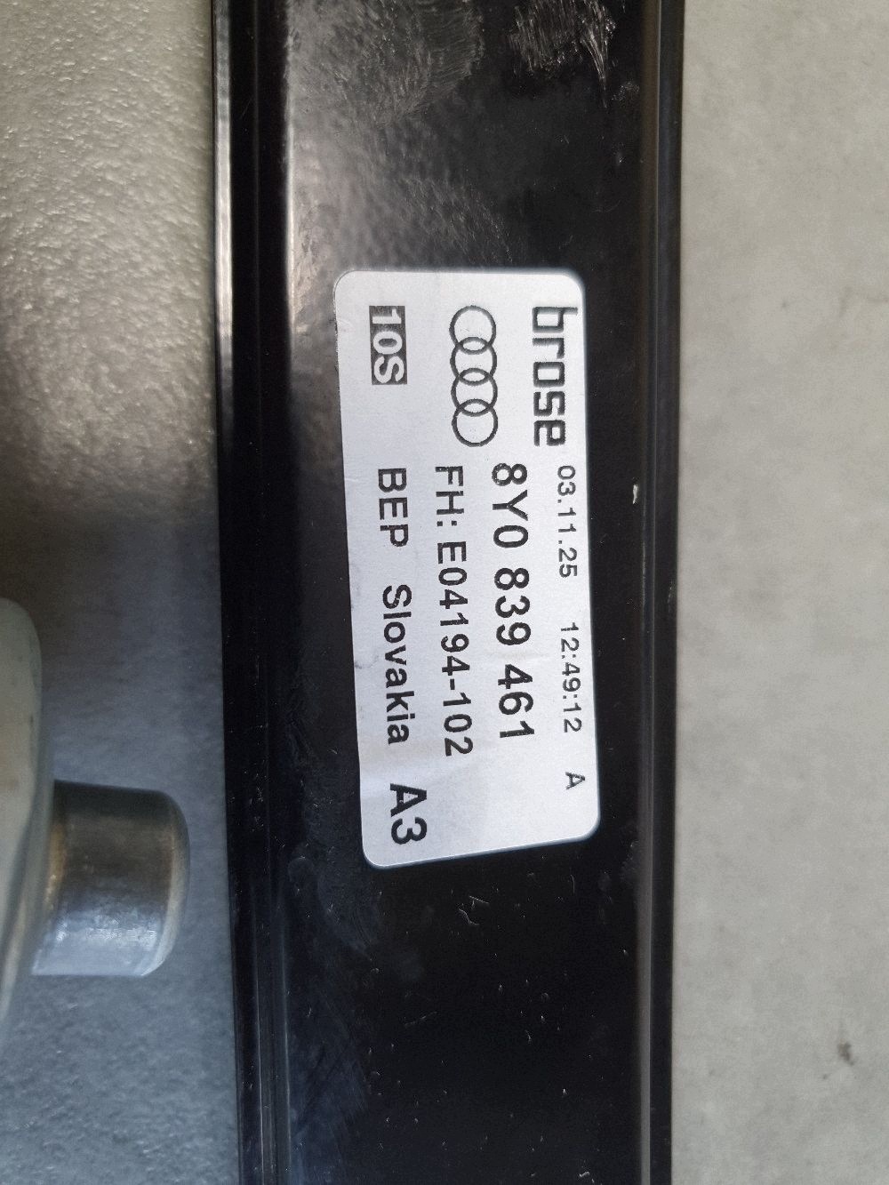 Audi A3 8Y window regulator left rear part 8Y0839461