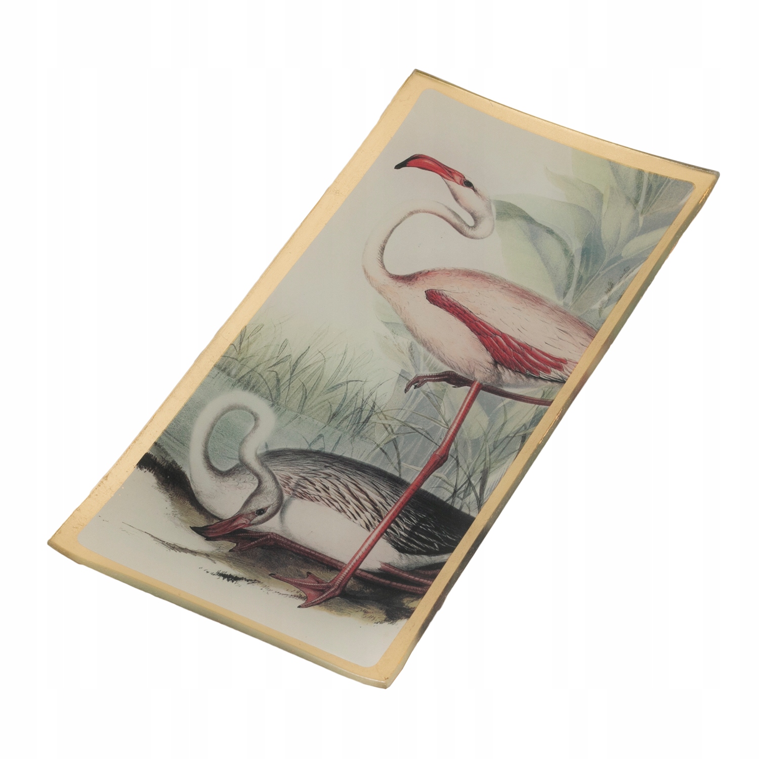 

Podstawka pod świeczki Flamingi szkło 21x10cm