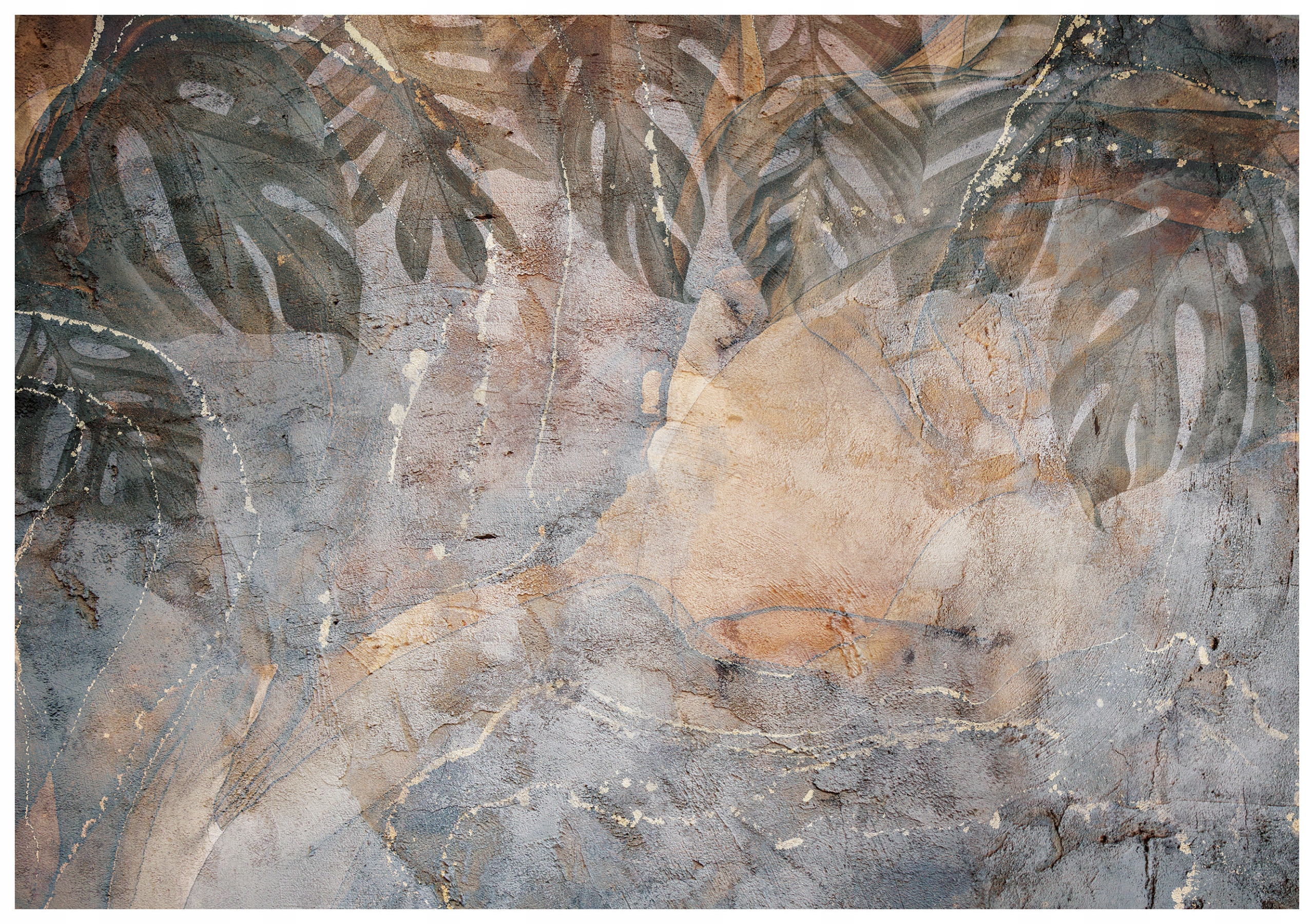 Fototapeta Abstraktní listy Béžové skvrny Minimalismus 254x184 lepidlo