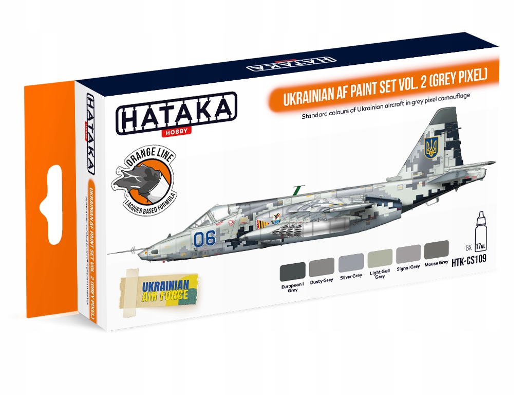 Sada barev Hataka CS109 Ukrainian Af vol. 2 (Grey Pixel)