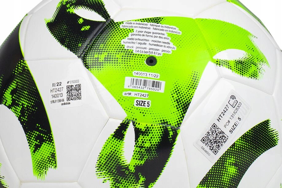 PIŁKA NOŻNA ADIDAS TIRO JUNIOR 350 LEAGUE BIAŁO-ZIELONA HT2427 r 5 Marka adidas